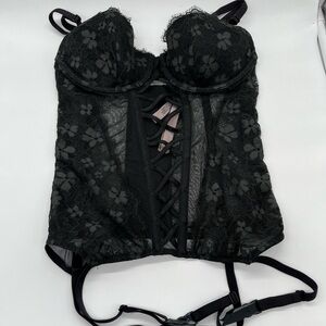 Black Victoria’s Secret Lace Merrywidow Size S